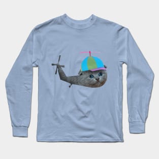 Copter Cat Long Sleeve T-Shirt